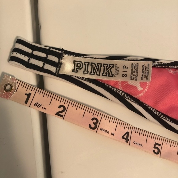 Vs Floral Striped Bandeau Bikini Top Small - Picture 5 of 7